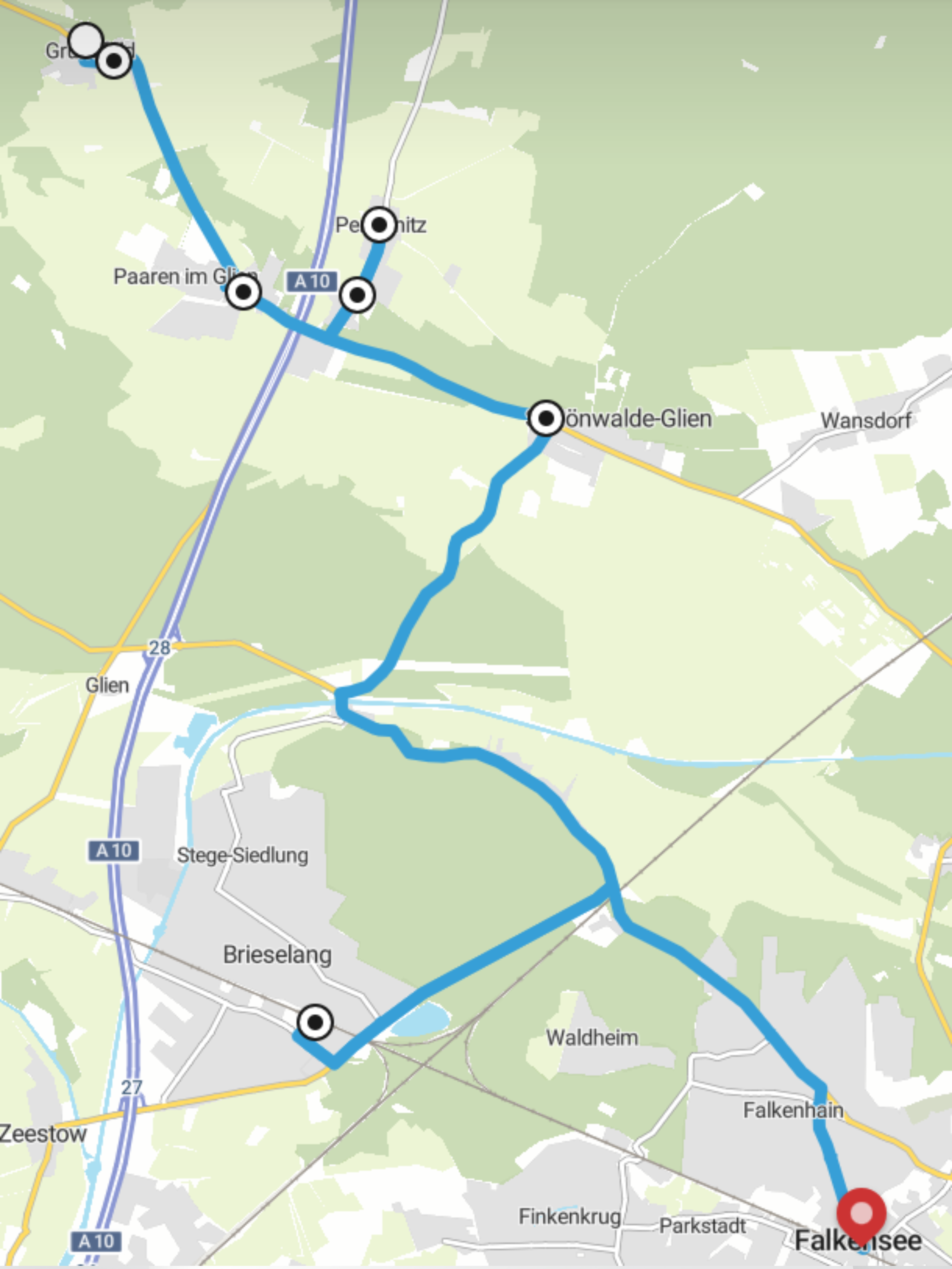 Routenkarte Linie 686